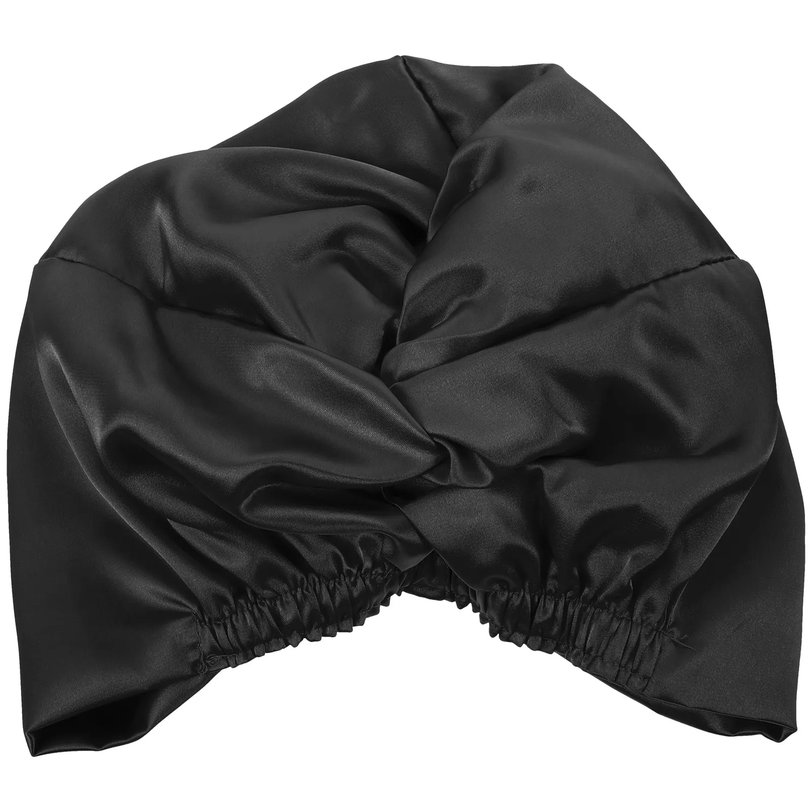 곱슬머리, 긴 자연모발에 적합한 인조 실크로 제작된 편안한 수면 모자, 여성용 넓은 탄성 밴드 나이트 목욕 모자