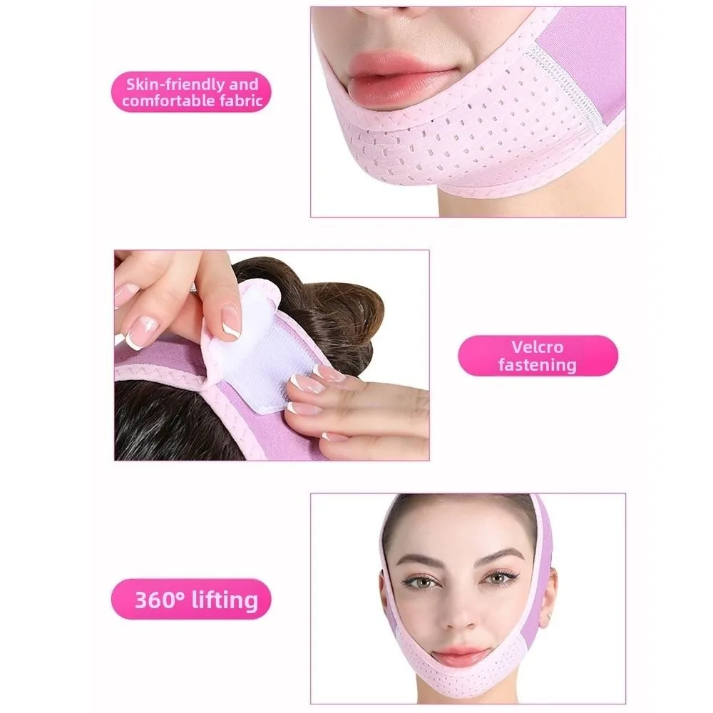 재사용 가능한 V-페이스 슬리밍 스트랩 조절 가능한 패스너 리프팅 뷰티 페이스 리프팅 업 마스크 통기성 페이스 개선 V라인 쉐이퍼