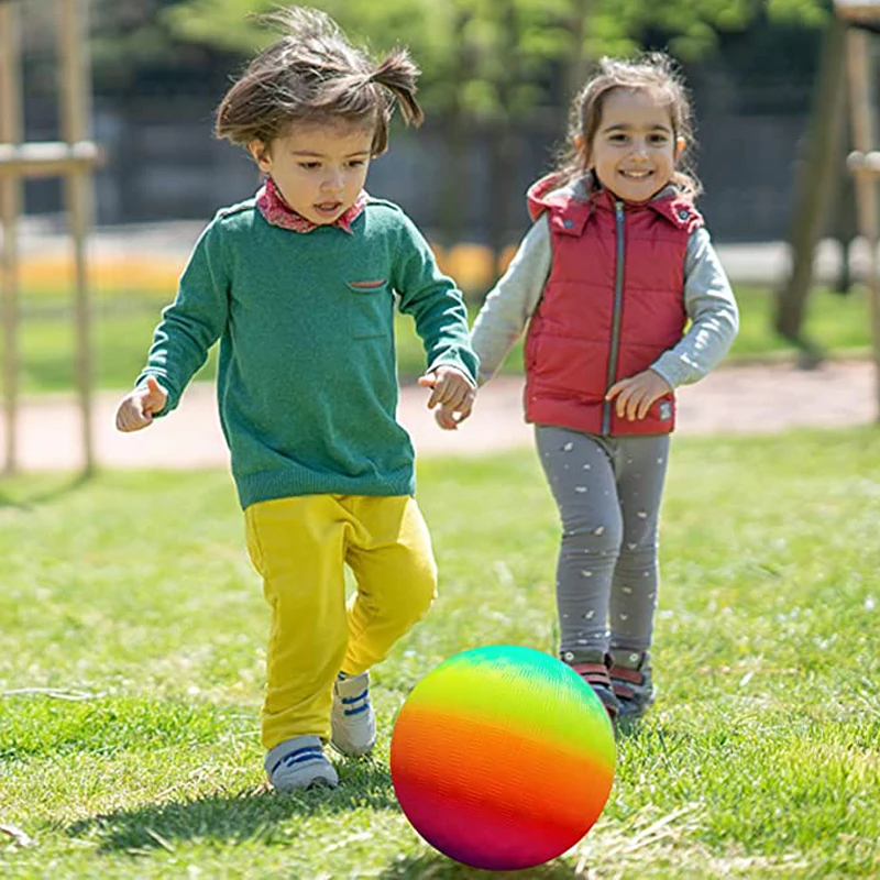Kickballs Playground Balls 8.5Inch Rainbow Basketball Soccer Toy Children Outdoor Sports Games Kinderspielzeug 5