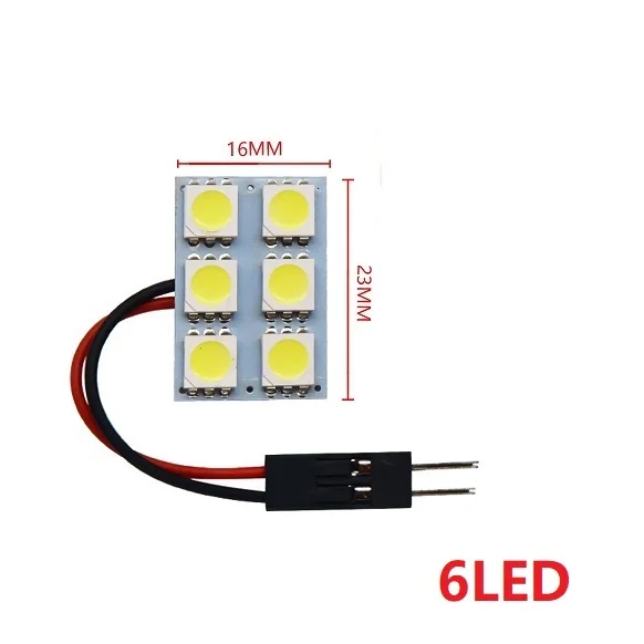thumbnail image 1 of Bombilla LED T10 Festoon 6/12/15/24/36/48 SMD 5050 para panel de automóvil, luz blanca cálida y fría BA9S 12 V W5W C5W, luz de lectura para domo de maletero de automóvil, 1 of 5
