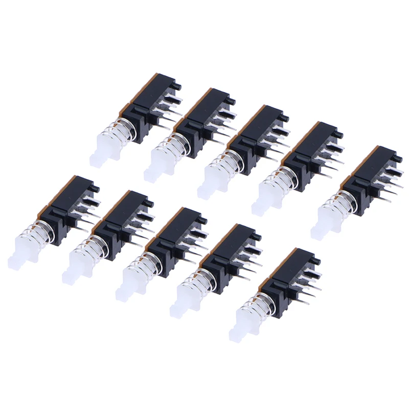 10Pcs Push Switch A03-03 A04 A05 Key Switch PS42F42 Power Switch Lock No Lock 6Pin