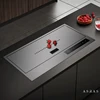 ASRAS Nanometer Handmade Flip Cover Hidden Cup Rinser Kitchen Sinks Ultrasonic Smart Purifying Bar Counter Island Sinks 3