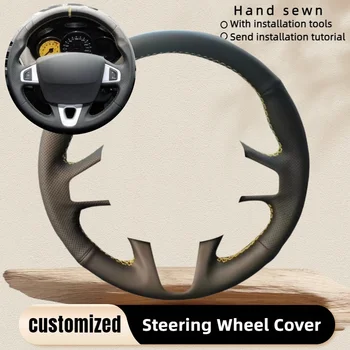 Coprivolante per auto in vera pelle per Renault Megane 3 2009-2014 Scenic 2010-2015 Accessori per auto al volante