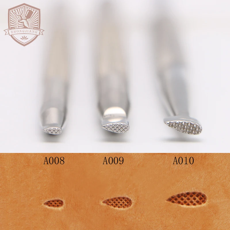 Chequerde background Pattern A008 A009 A010 Leather Work Stamping Carving Tool Leather Craft Zhongjiang Stamps carving tool leather stamp punch
