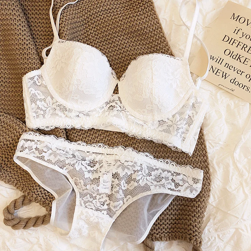 WQJNWEQ Clearance Sexy Push Up Bras 2023 Spring and Summer New Lace  Embroidery Underwear Sexy Underwear Set 