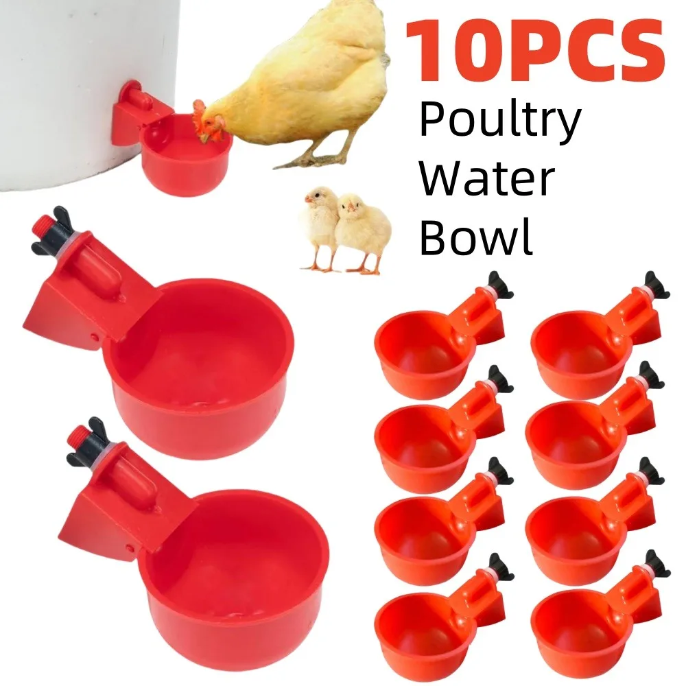 Poultry Drinking Cups Poultry Water Dispenser Poultry Feeder Poultry Waterer Chicken Drinking Cup Automatic Drinker Chicken Feeder Plastic Poultry Waterer Drinking Water Feeder Chicks Duck Goose Quail