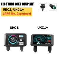 Accessoire pour vélo électrique 36V-72V, écran LCD UKC1/UKC1+ couleur avec protocole UART NO.2 OMD, connecteur SM/étanche 1