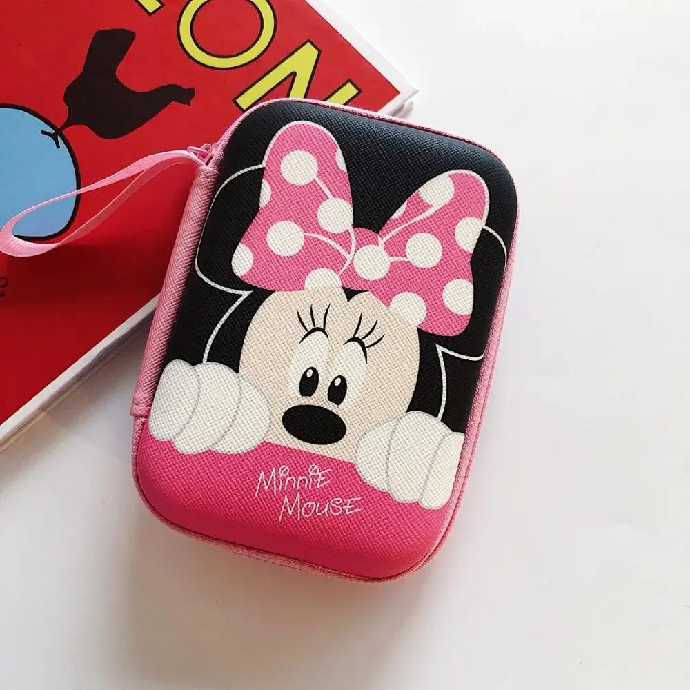 Disney Mickey  Cartoon coin purse minnie boy girl coin bag handbag headset storage bag charger data cable storage box Clutch 3