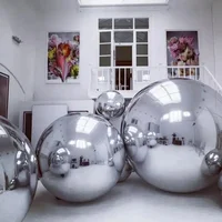 Large Sealed Colorful Sphere Inflatable Mirror Ball Silver Hanging inflatable Reflective Mirror Balloon For Wedding Event Decor 2