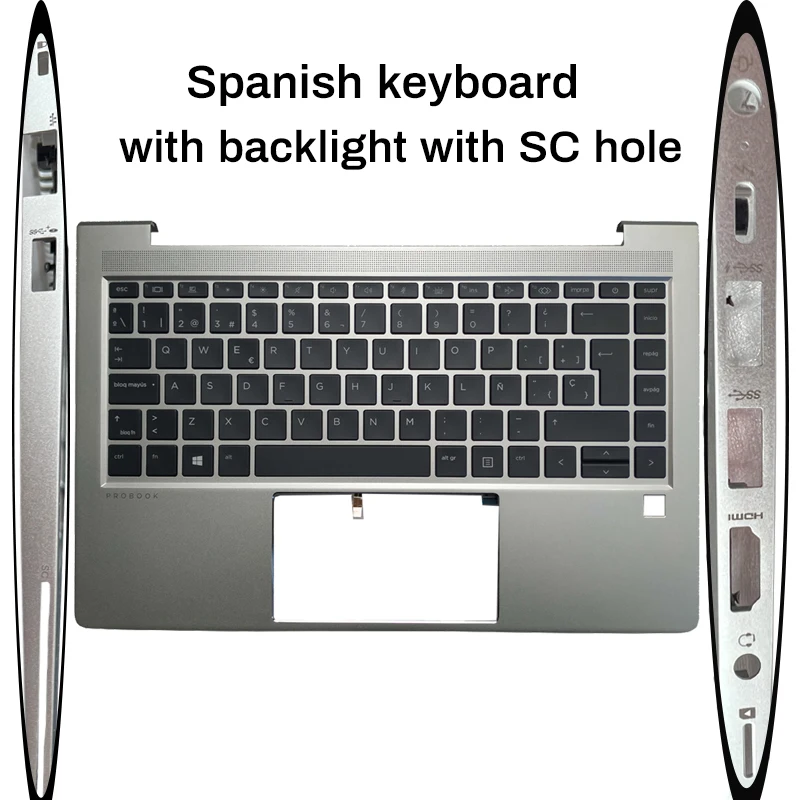 Teclado En Español Para HP ProBook 640 G8 Y 645 G8 - Repuesto De Calidad, Color Plata