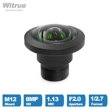 HD 4K 8 메가픽셀 어안 CCTV 렌즈, 1.13mm M12 1/2.7 220 도 F2.0 650nm IR 필터, IMX178, IMX226 16:9 센서, 4K 카메라