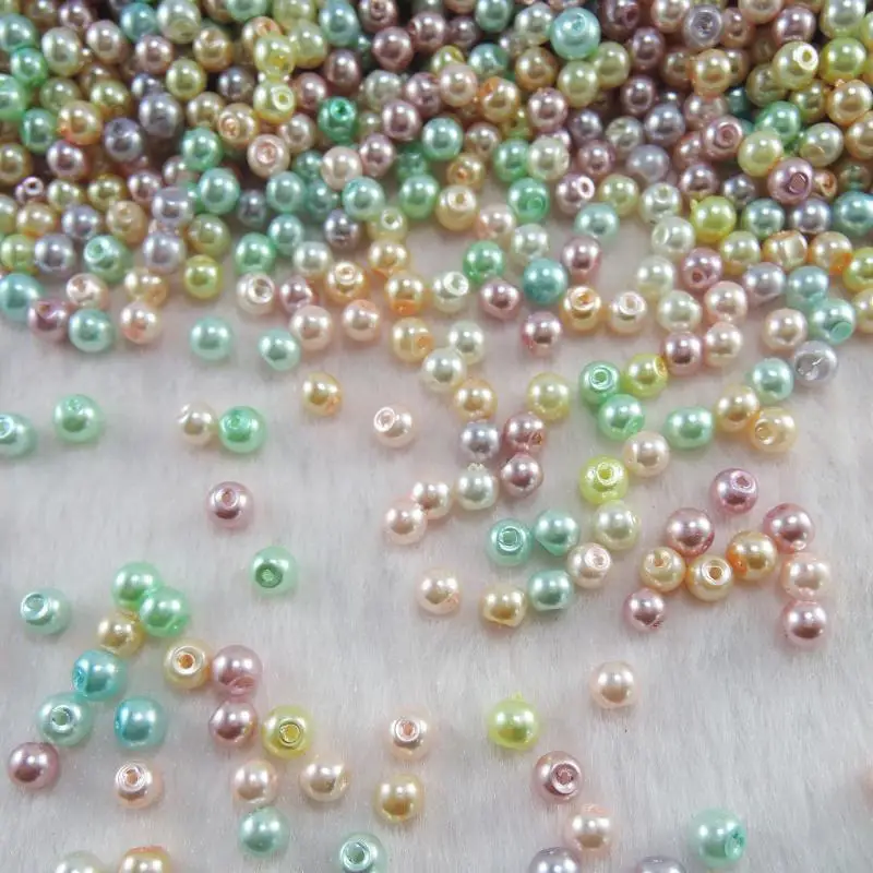 Sonderpreis Mix Farben Glas Perle Lose Imitation Runde Perlen DIY 4/6/8/10/12/14mm Halskette Armband Ohrringe Schmuck Machen – Detail 15