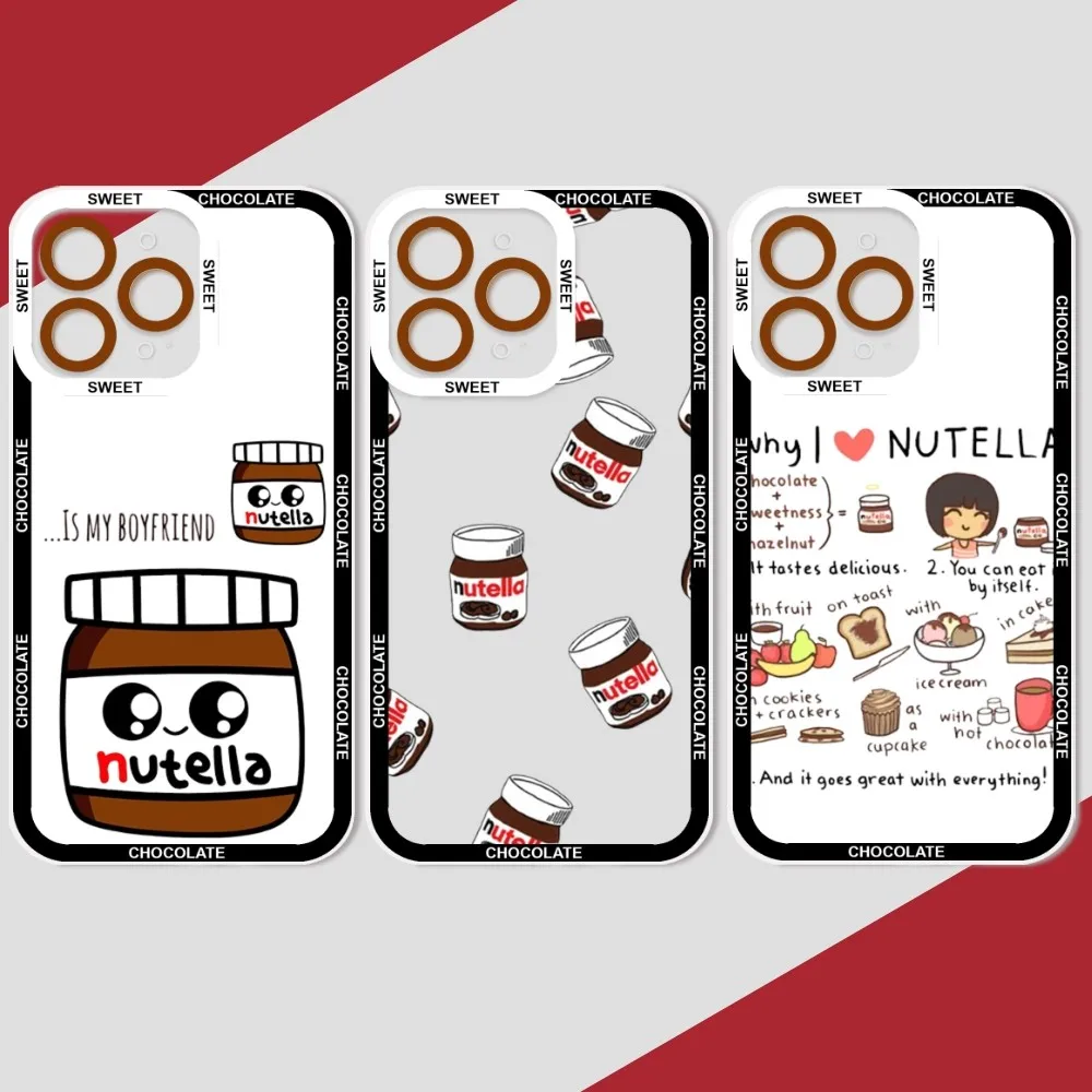 Custodia Per Telefono Kawaii Chocolate Nutella Custodia Per Telefono Per Iphone 11 12 13 Mini Pro Max 14 Pro Max Custodia Shell Funda Cover