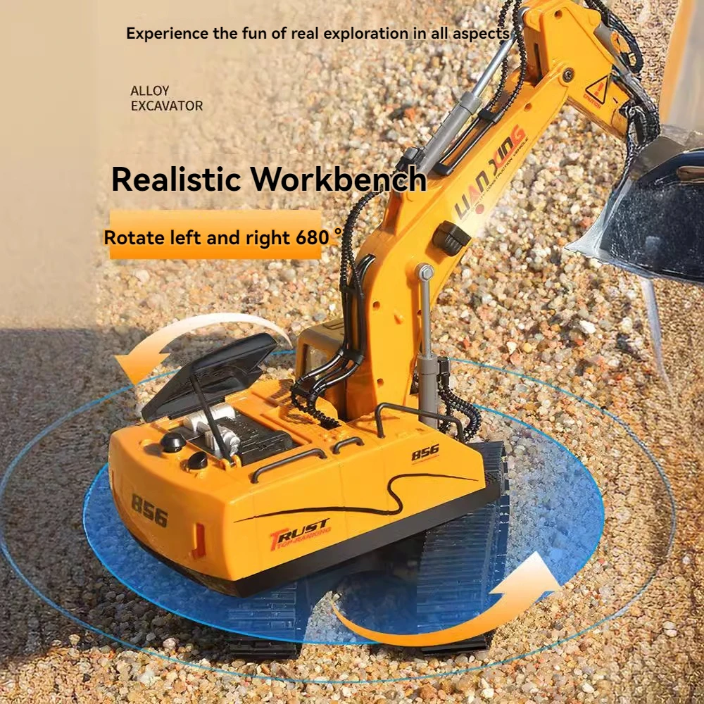 Children's electric super large alloy excavator remote control excavator large simulation little boy car toy childhood essential 4