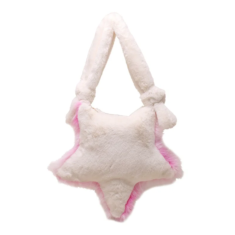 Star Plush Shoulder Pointed Five Bag Popular Crossbody Women's Handbags For Women Casual High-Quality Messenger Versatile Luxury