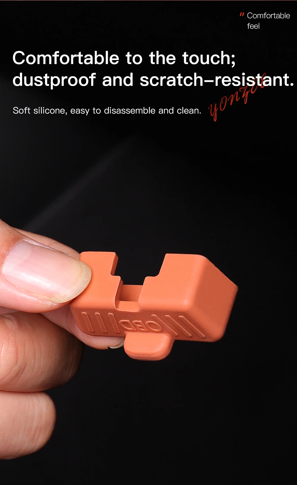 YZ für Tesla Model Y YL 3 Juniper Highland Silikon OBD-Anschluss Schutzabdeckung 360° ° Staubdichte Auto-Accessoires 2026 – Detail 8