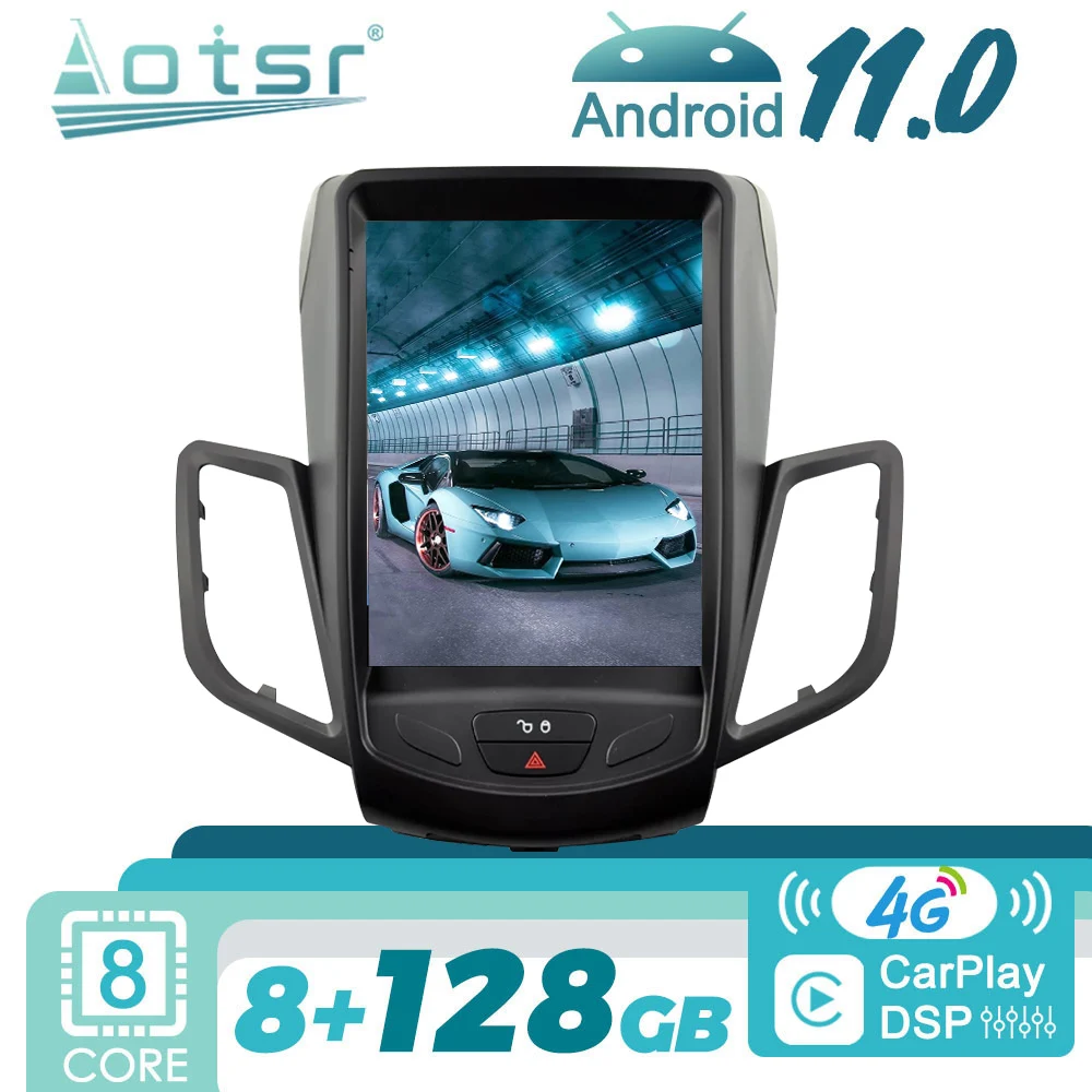 Per Ford Fiesta 2009-2014 Android Tesla Autoradio Ricevitore Stereo Autoradio Navigazione Gps Multimedia Lettore Video Unità Principale