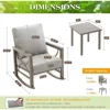 3 Pieces Patio Furniture Set,Outdoor Rocking Chair Bistro Set,for Porch,Balcony,Backyard,Outside,Poolside 4