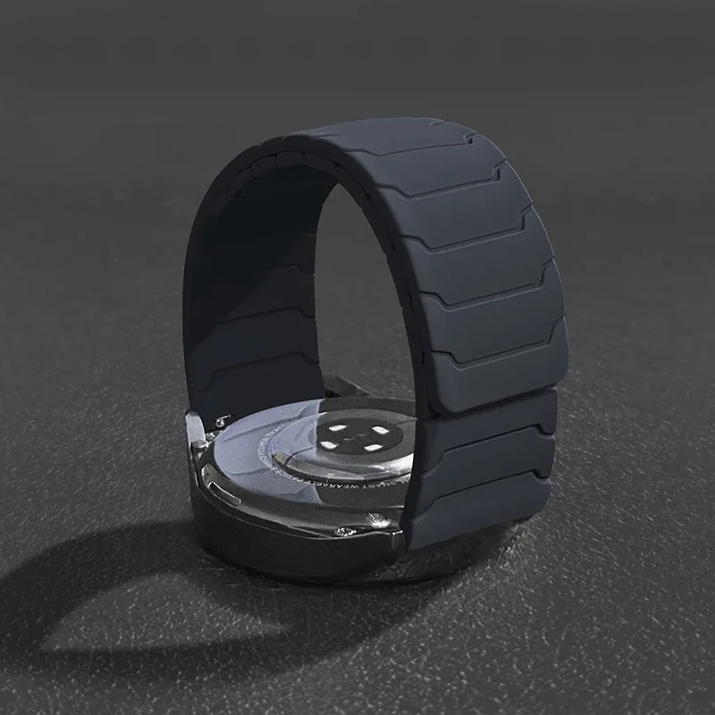 Magnetic Silicone Bracelet Watch Strap - Available in Multiple Sizes (18mm, 20mm, 22mm)
