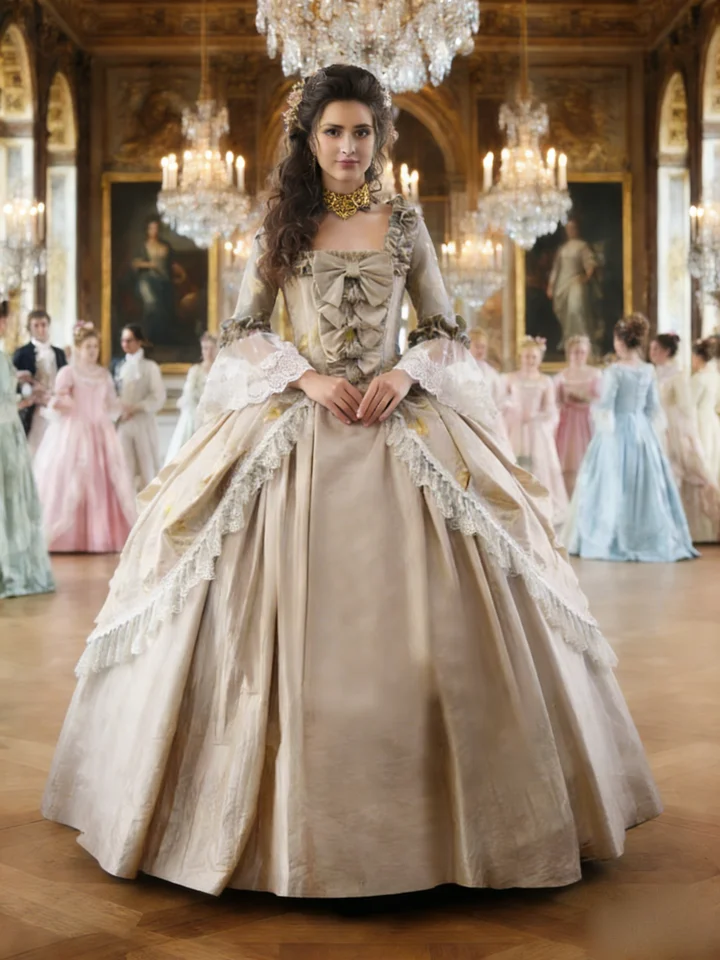 18世紀の女性のためのマリーアントワネットドレス、ビクトリア朝の