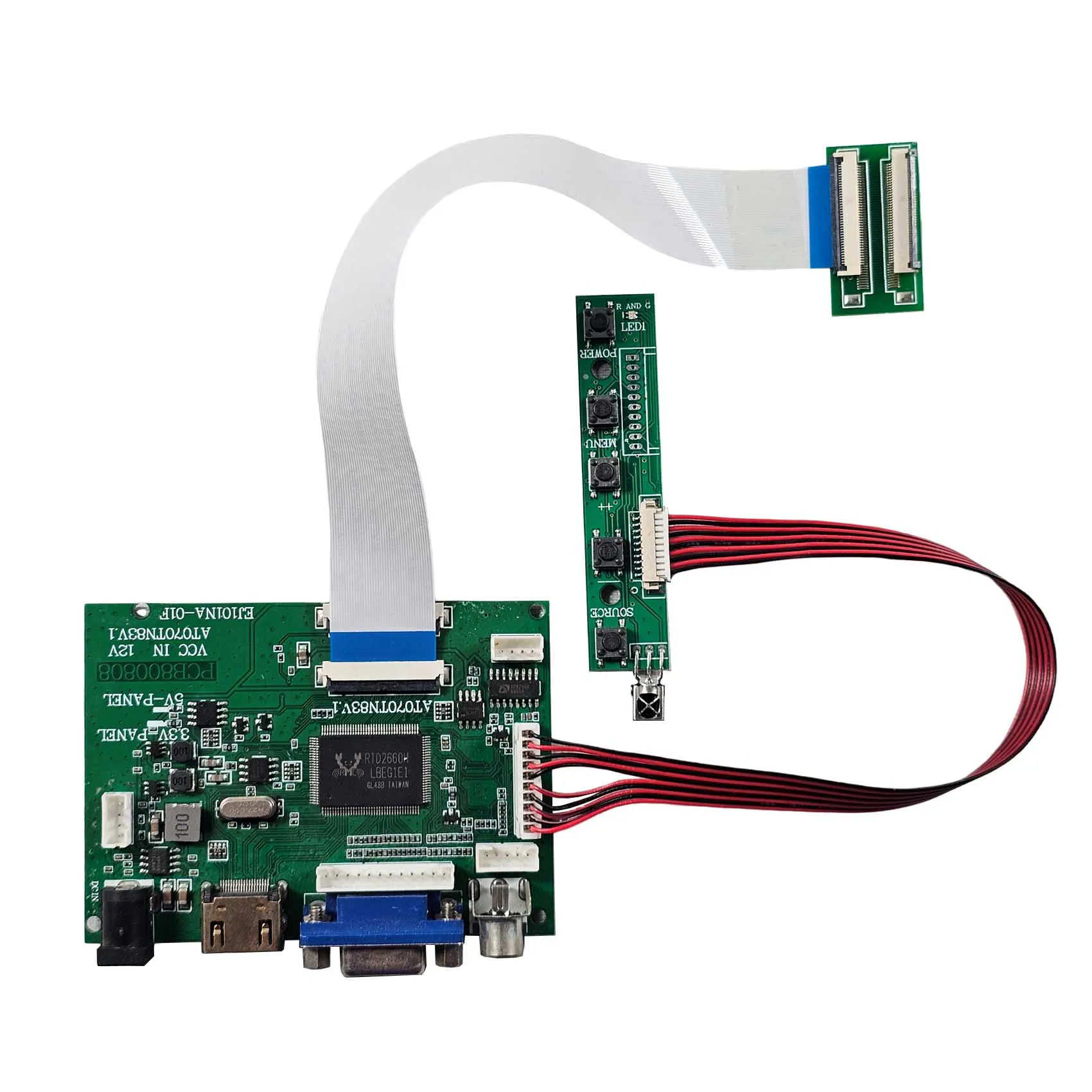 Ttl LCD 드라이버 보드 메인 보드, Hd-Mi Vga 2Av 리버싱 컨트롤러 보드, 5.6 인치 At056Tn53 V1 640X480 LCD 디스플레이용, 40 핀