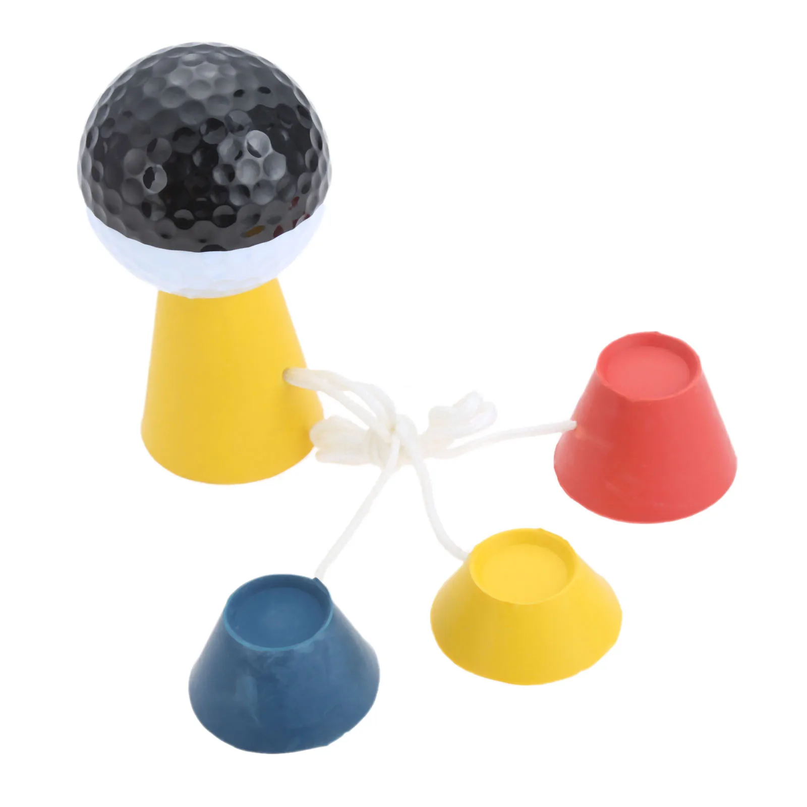

4 Pcs/set 4 In1 Rubber Winter Golf Tees Golf Equip Golf Ball Holder 4 Different Size 38mm/22mm/18mm/13mm Fit for Frosty Days