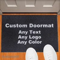 Personalized Doormat Entrance Welcome Mats Hallway Doorway PVC Rugs Custom Floor Mat Carpet Dust Proof Any Color Any Logo 1