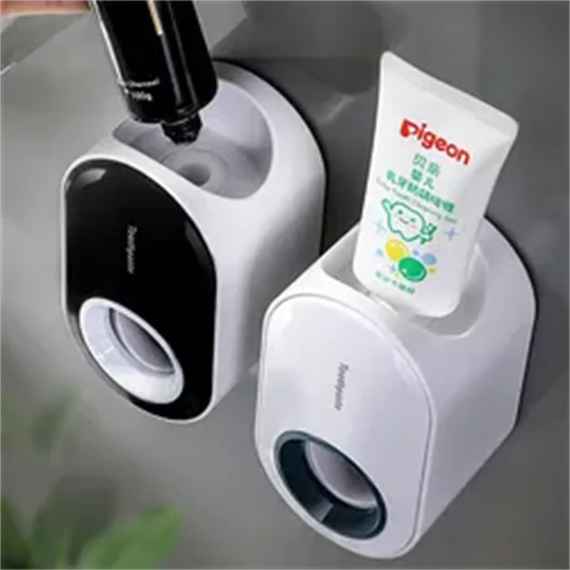 Toothpaste Dispenser Wall-Mounted Automatic Toothpaste Squeezer Holder For Hole-Free Wall Hangin toothpaste squeezer toothpaste dispenser