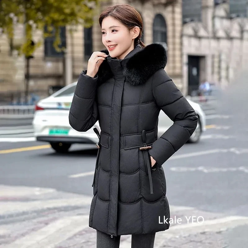 Women's Down Cotton Jacket 2025 Comfortable Elegant Ladies Winter Parka Coat Loose Temperament Lady Cotton Padded Outerwear