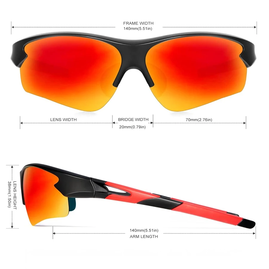 Unisex Fashionable Lightweight UV Protection Sports Sunglasses