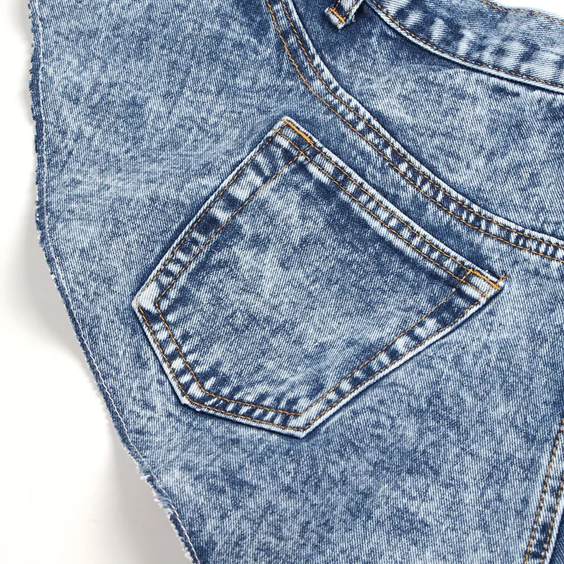 High Waist Denim Shorts Women 2023 Summer Ins New Jeans Loose Slimming Pocket Ruffled Short Casual Short Booty Pants for Ladies
