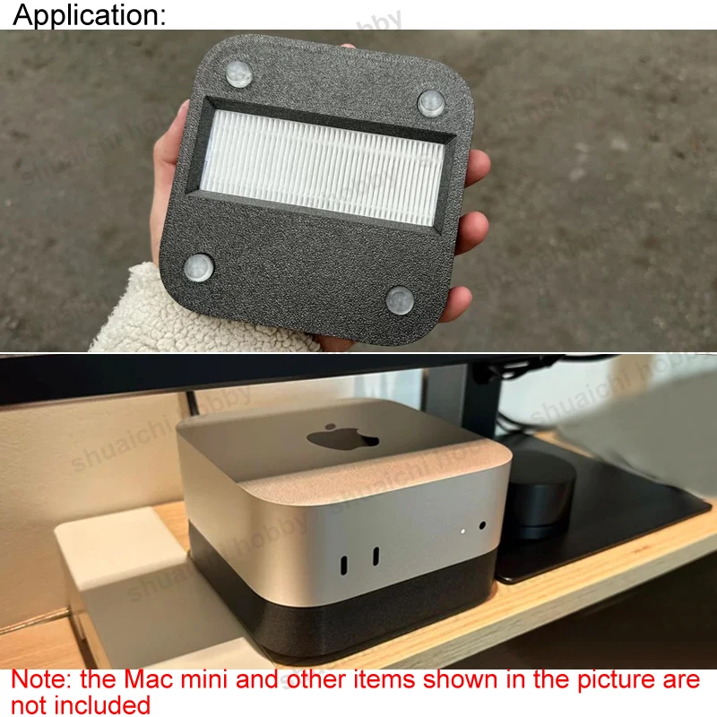 Supporto in legno per Mac Mini M4/M4 Pro 2024, base di raffreddamento in legno massiccio per Mac Mini con design antiscivolo, supporto da tavolo naturale per mini M4 Desktop PC accessori fai