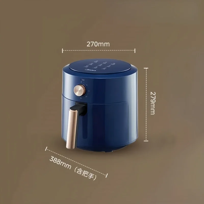 Midea 220V Air Fryer Household 4.7L Multifunctional Non-turning Electric Fryer French Fries Machine Oil-free Fryer 6