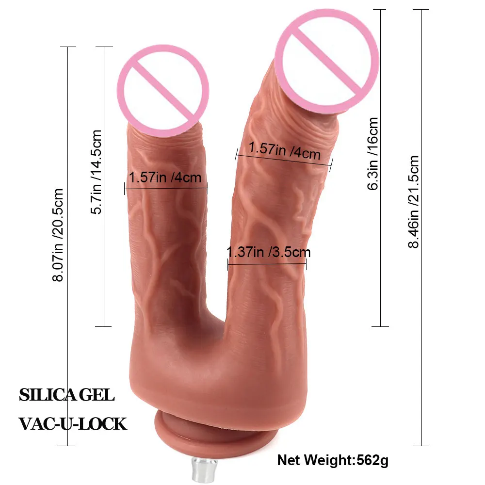China Manufacturer  Premium Sex machine Attachment VAC-U-Lock Dildos Suction Cup Sex Love machine for woman Sex products Double BIG dildo Accept Small Orders Sc0717c3fe1ef490182a97d6bd09a025eb