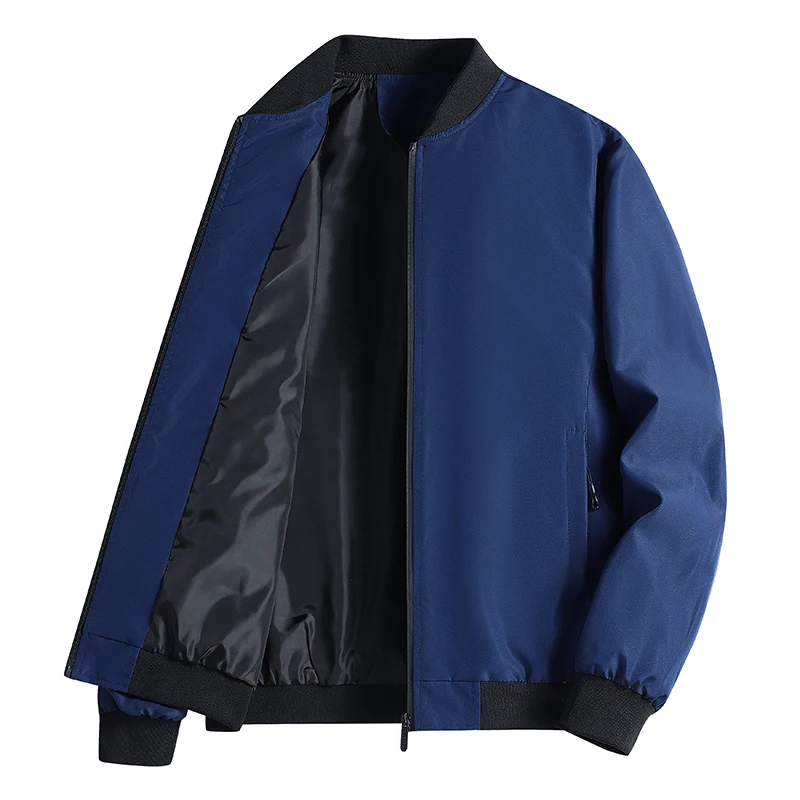 

2023 Autumn Men Baseball Jacket Solid Color Windbreaker Mens Streetwear Men's Casual Bomber Jackets Slim Fit Windbreak Coat
