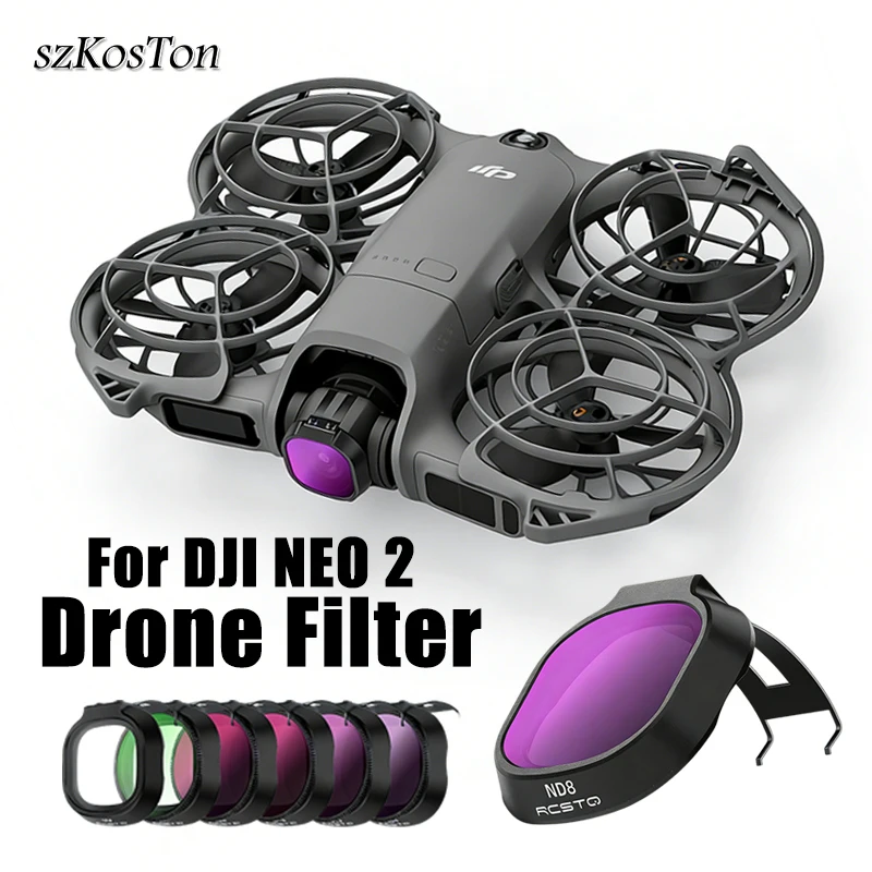 Drone DJI Mini 3 Pro avec télécommande déplié, caméra 4K HDR orientée vers l'avant, fond flou urbain