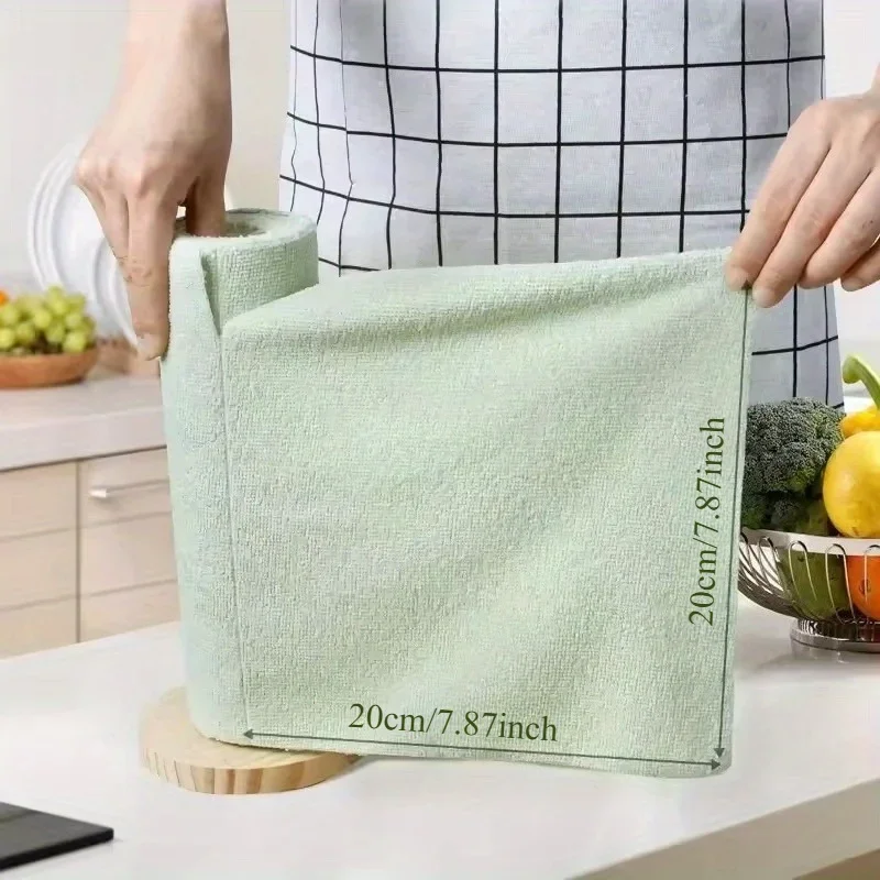 20 Sheets/Roll Microfiber Dishcloth – Multi-Functional Double-Sided Kitchen Cloth, Ideal for Utensil Cleaning, Kitchen Accessory 2