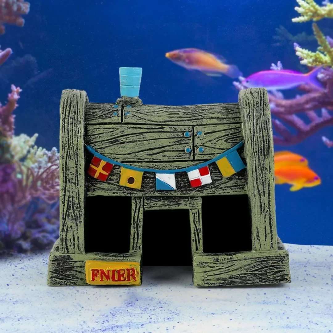 Fish Tank Ornaments CuteAquarium Resin Castle Fish Tank Decorations Castle Tower Ornaments Hiding Cave