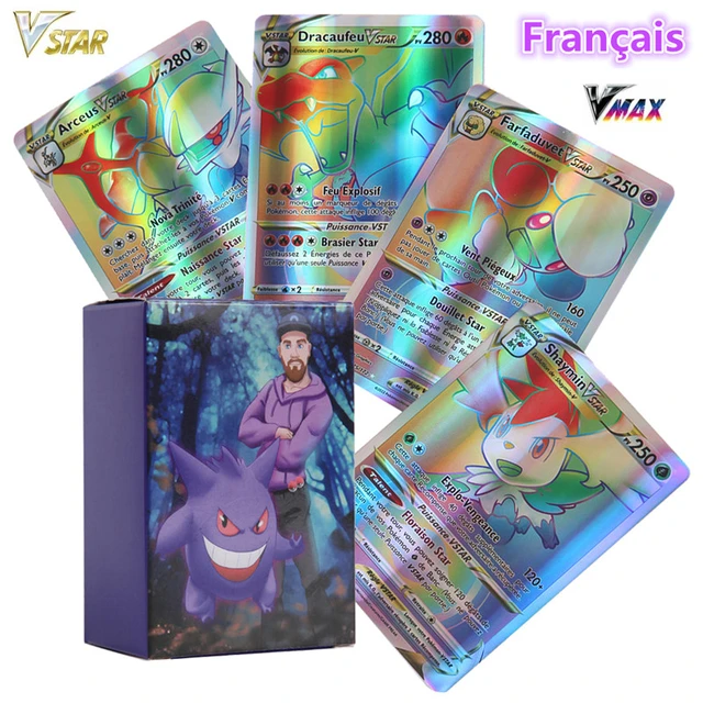 Compra online de Cartas pokémon brilhantes vstar gx ex vmax v mega tag  equipe treinador de energia charizard pikachu batalha jogo de cartas de  negociação crianças brinquedos presente