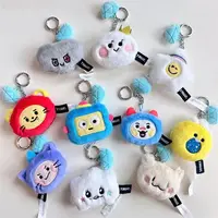 6-8cm TREASURE MINI Plush Doll TRUZ Cartoon Plushies Doll Keyring Haruto DoYoung ASAHI JaeHyuk Keychain Fans Gifts Bag Pendant 1