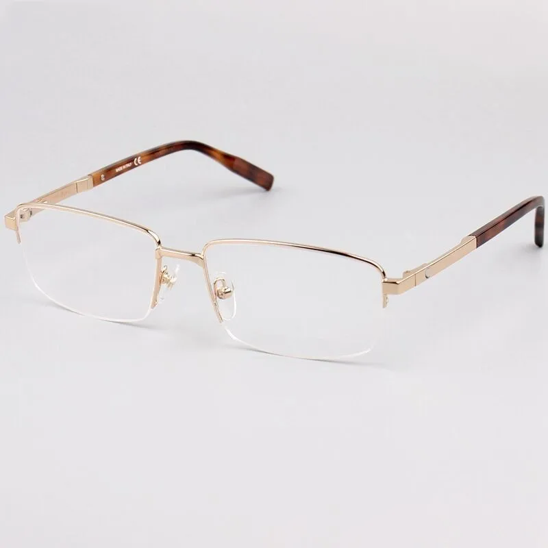 Men's half frame prescription glasses frame MB0020 vintage titanium ...