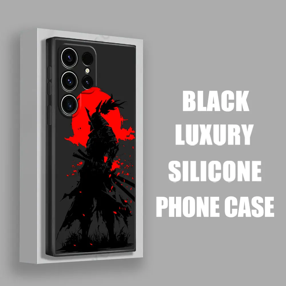 Samurai Red Sun Swordsman Anime Phone Case - Vibrant and Stylish Protection Cover