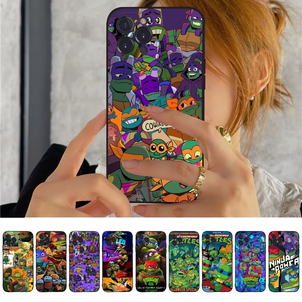 

Cartoon N-Ninja T-Turtles Phone Case For iPhone 15 14 11 12 13 Mini Pro XS Max Cover 6 7 8 Plus X XR SE 2020 Funda Shell