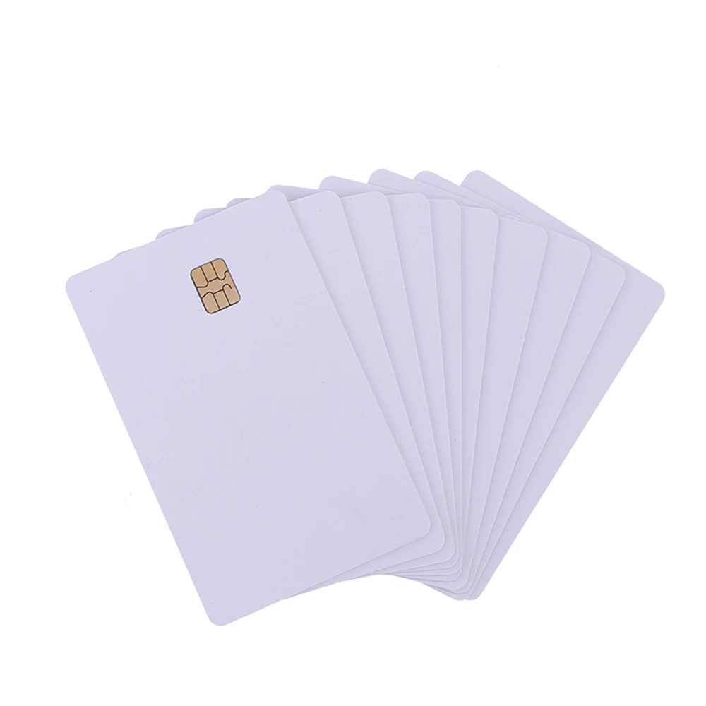 10pcs Contact SLE 4428/4442 IC Chip Card High Magnetic Stripe Composite Card IC White Card 4