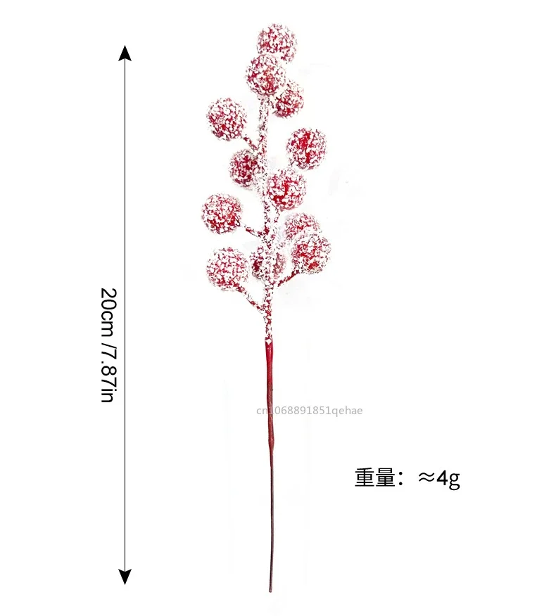 50/12/5Pcs Christmas Decor Artificial Red Fruit Holly Berries Red Berry Branches for Christmas Tree Pendant Wreath Gift Ornament
