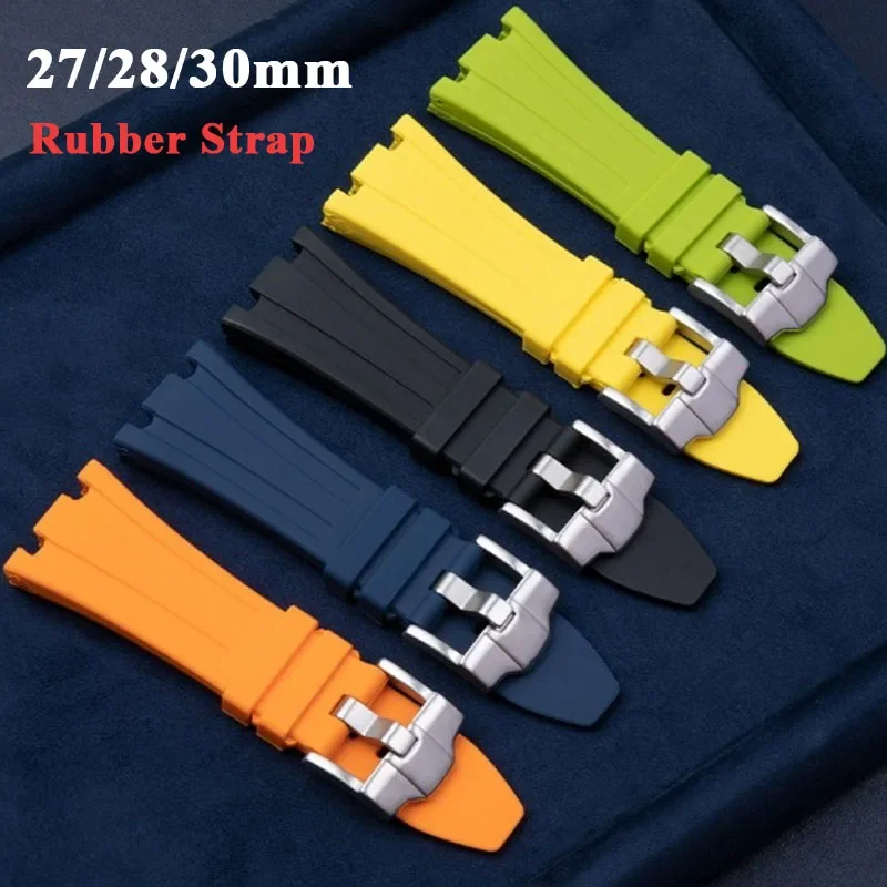 Bracelet De Montre En Caoutchouc Silicone Pour Plongée - Noir - 18-30mm - Avec Ressorts Offerts