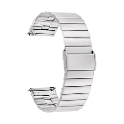 Stainless Steel Adjustable Quick Release Watch Bracelet - Durable Replacement Strap for Men & Women, Business Casual (Silver)