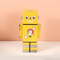 Yellow Robot Tin Piggy Bank For Girls Piggy Bank Girls Saver Children Toy Money Storage Home Decor Gift Idea 1