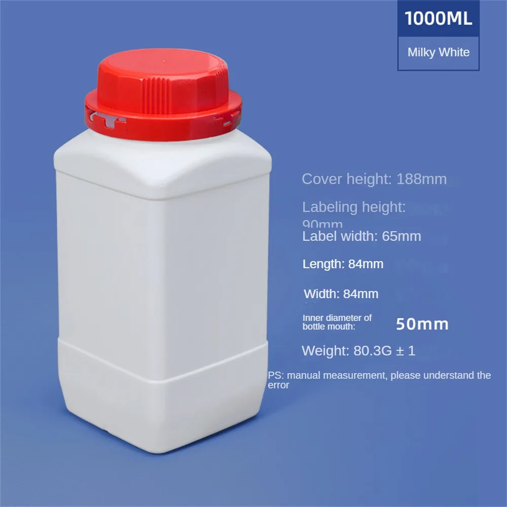 Plastic Storage Bottle 250/500/1000ml screw cap wide mouth Storage Container Leak-proof Empty Seal Bottles Lab Supply Wide Mouth refillable bottles,plastic storage bottle