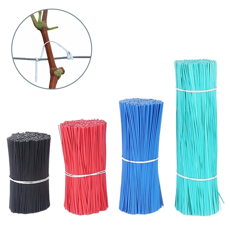 Relaxdays Set 200 Fascette Da Giardinaggio, Lunghe 14 Cm, In Plastica, Per Pomodori E Piante Rampicanti Multiuso Verde 87245992